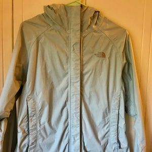 Baby Blue North Face Rain Coat